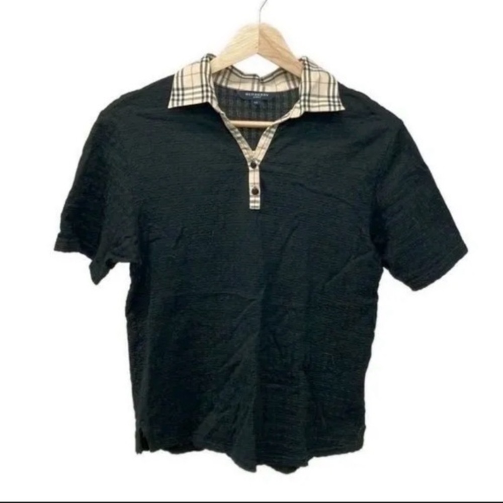 Burberry Golf Half-Sleeve T-Shirt women's Size M – Black × Beige × Burgundy